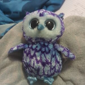Purple and Blue Plush Owl Toy